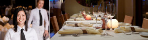 Table Set up napkins and linens